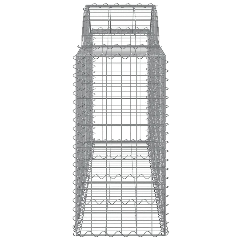 vidaXL Gabionen mit Hochbogen 7 Stk. 200x50x80/100 cm Verzinktes Eisen