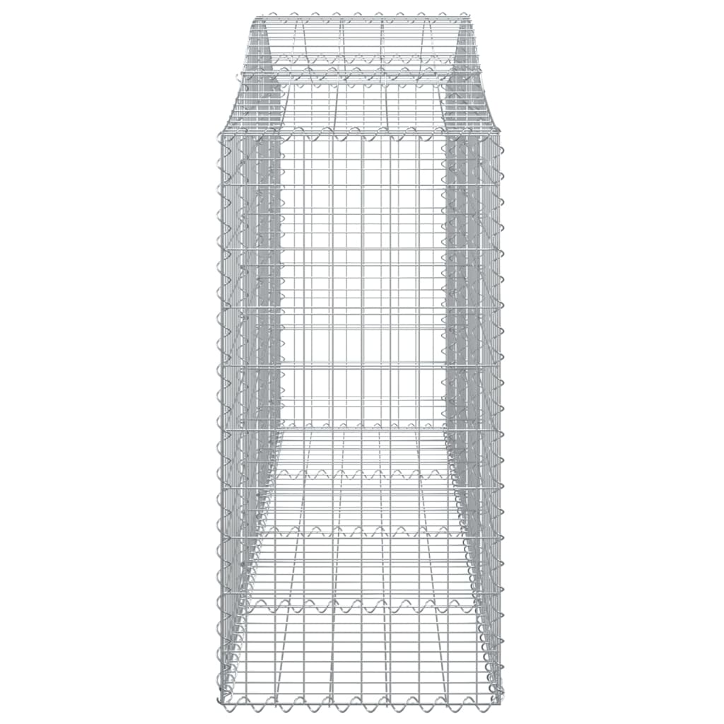 vidaXL Gabionen mit Hochbogen 15Stk. 200x50x120/140cm Verzinktes Eisen