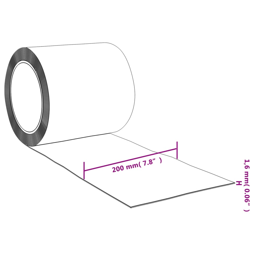 vidaXL Türvorhang Rot 200x1,6 mm 50 m PVC