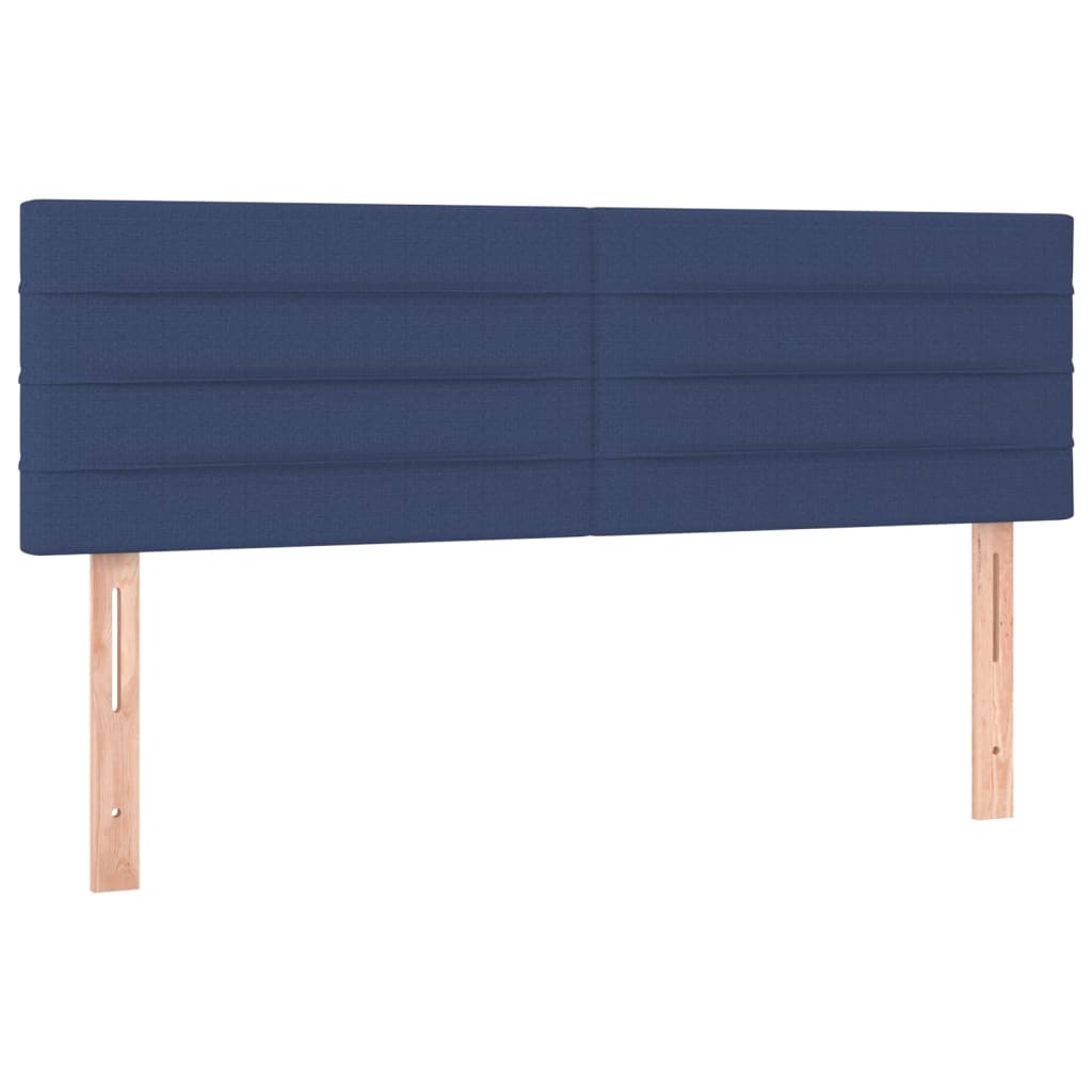 vidaXL Kopfteile 2 Stk. Blau 72x5x78/88 cm Stoff