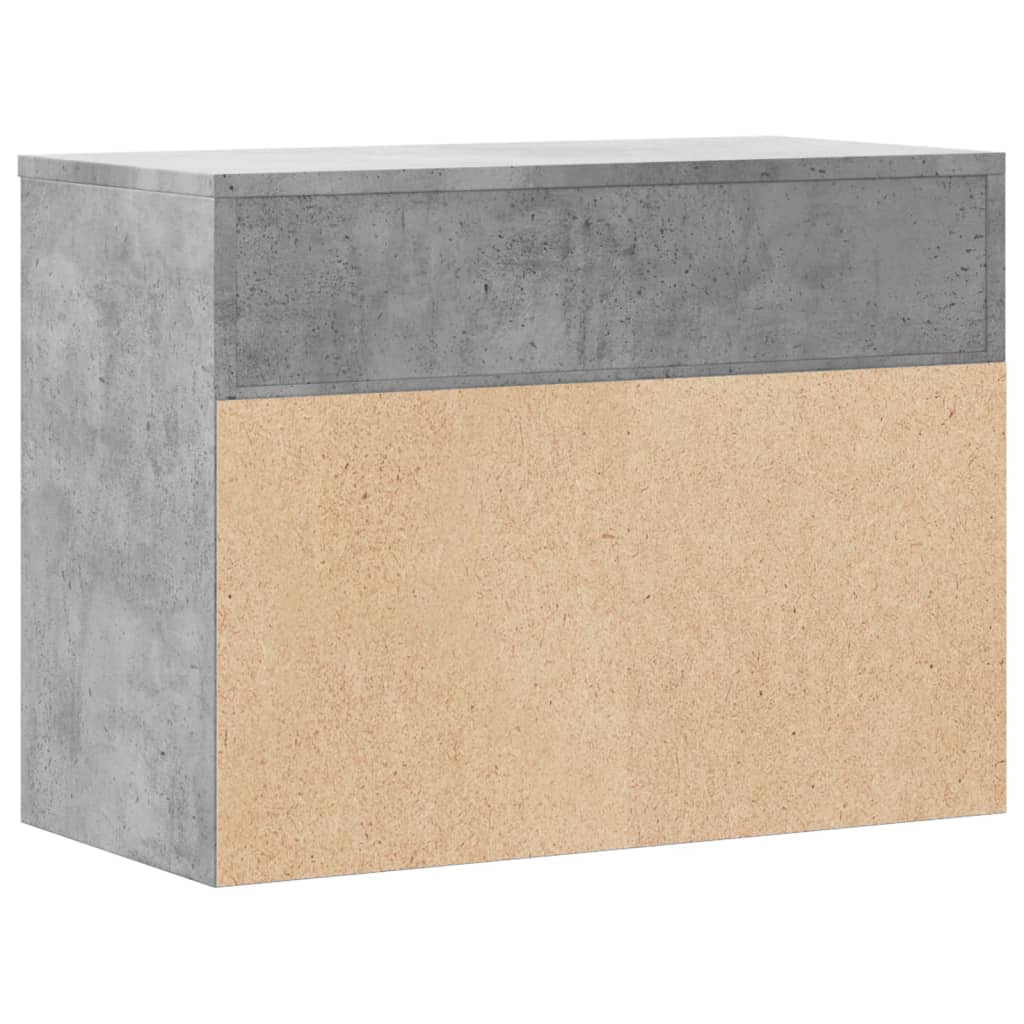 vidaXL Schuhbank Betongrau 60x30x45 cm Holzwerkstoff