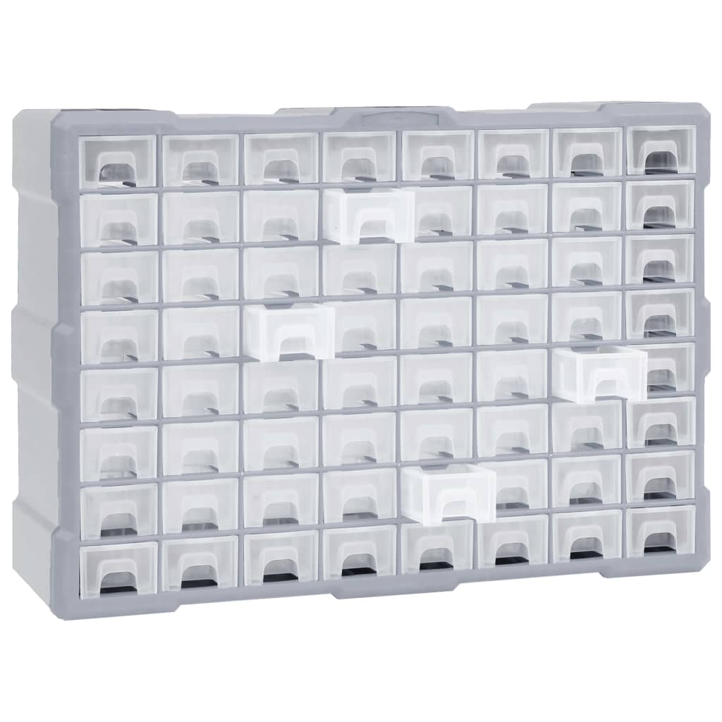 vidaXL Multi-Schubladen-Organizer mit 64 Schubladen 52x16x37,5 cm