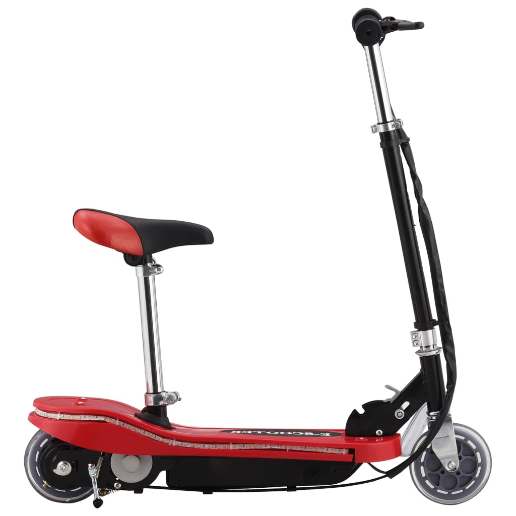 vidaXL E-Scooter für Kinder mit Sitz und LED 120 W Rot