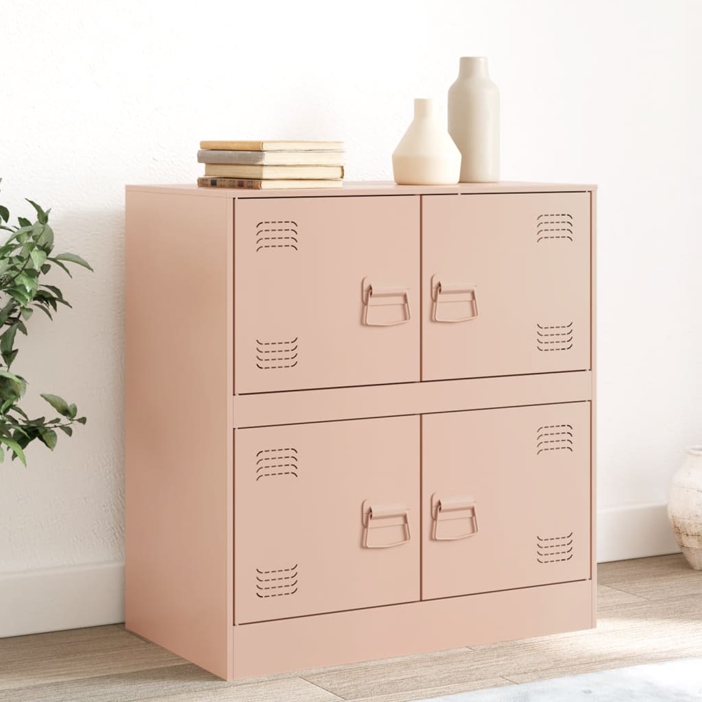 vidaXL Sideboard Rosa 67x39x73 cm Stahl