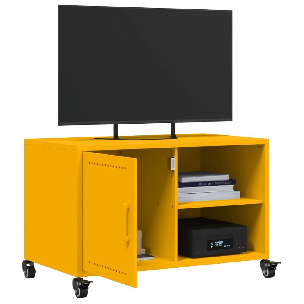 vidaXL TV-Schrank Senfgelb 68x39x43,5 cm Stahl