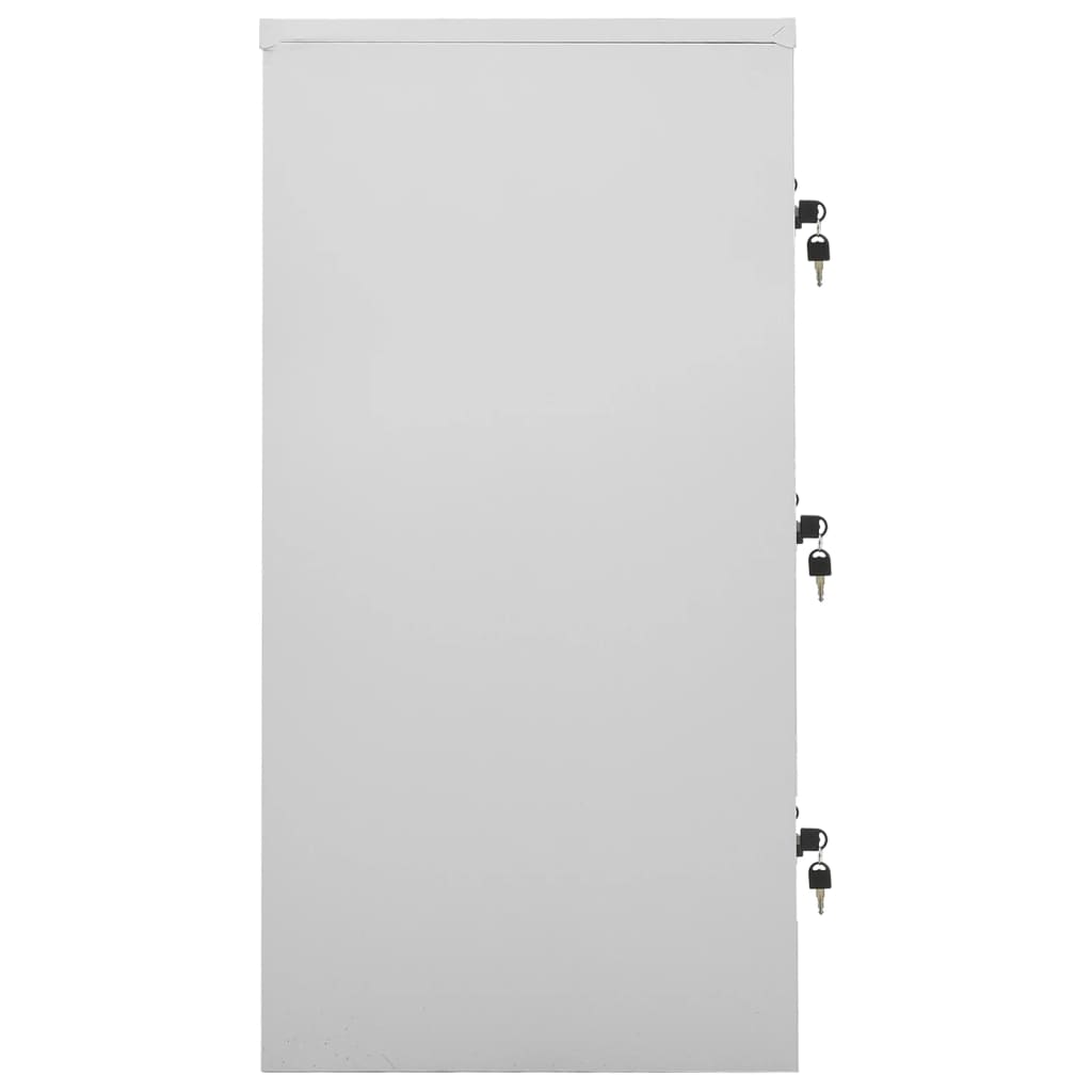 vidaXL Schließfachschrank Hellgrau 90x45x92,5 cm Stahl