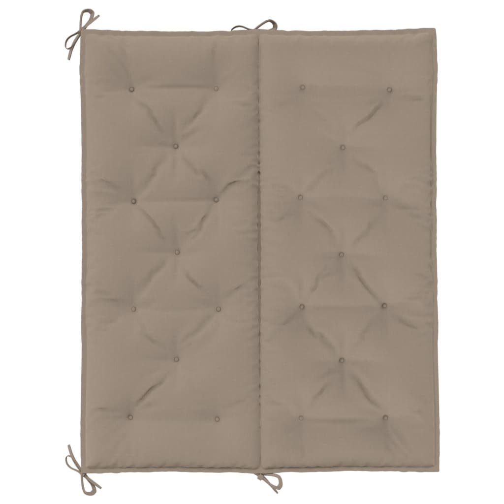 vidaXL Gartenbank-Auflage Taupe 120x(50+50)x7 cm Oxford-Gewebe