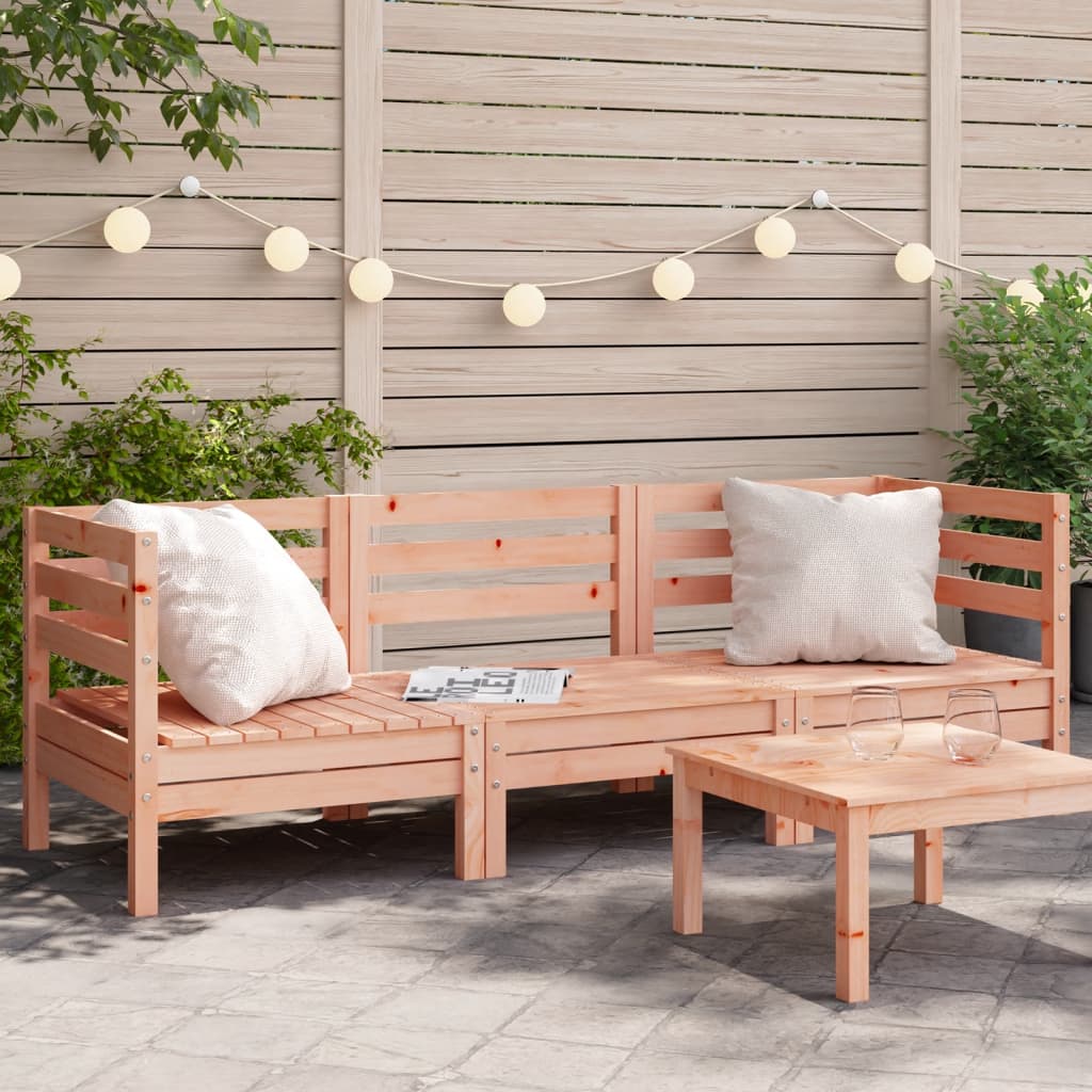 vidaXL Gartensofa 3-Sitzer Massivholz Douglasie