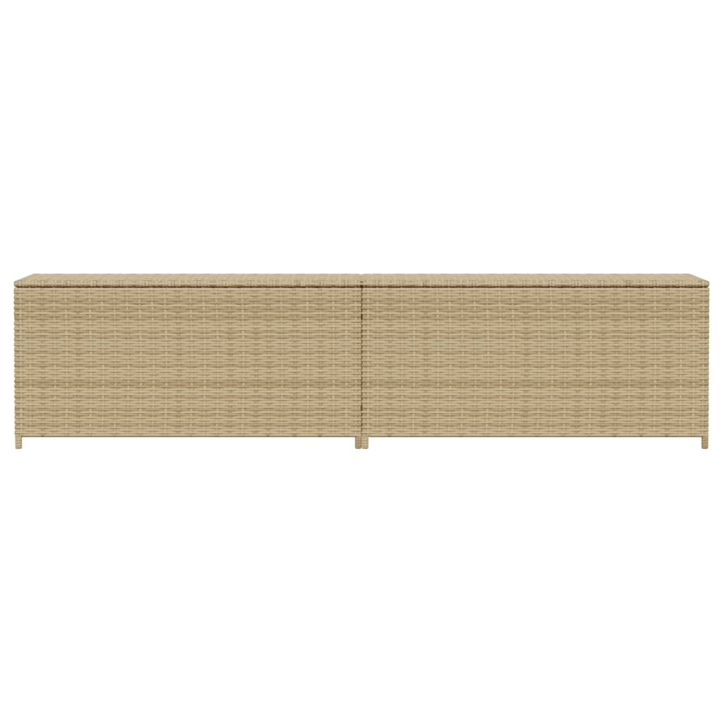 vidaXL Gartentruhe Beige 469L Poly Rattan