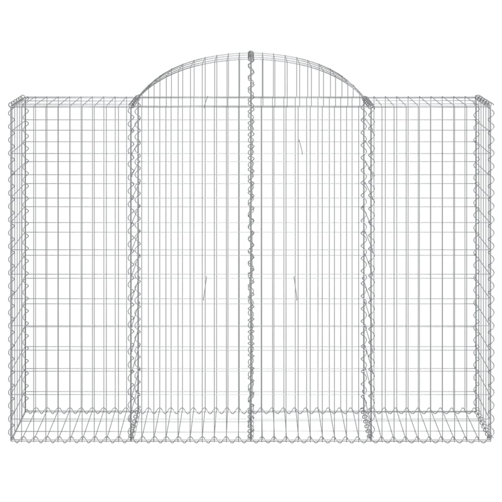 vidaXL Gabionen mit Hochbogen 15Stk. 200x50x140/160cm Verzinktes Eisen