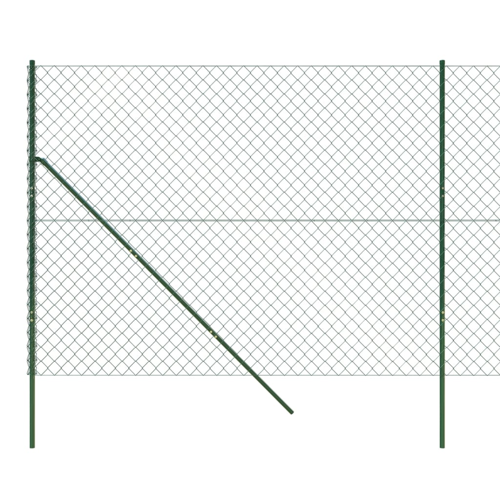 vidaXL Maschendrahtzaun Grün 1,8x25 m