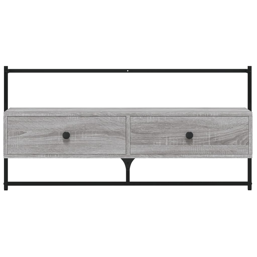 vidaXL TV-Wandschrank Grau Sonoma 100,5x30x51 cm Holzwerkstoff