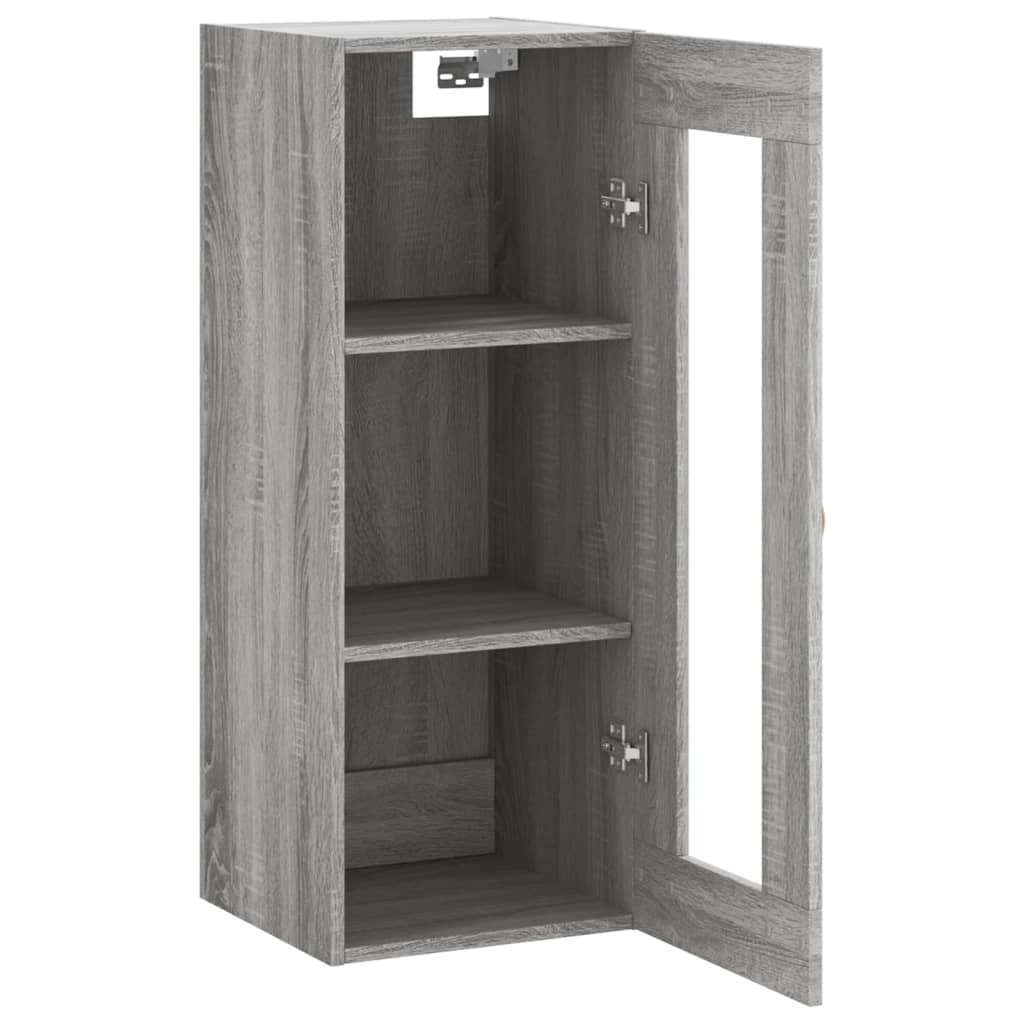 vidaXL Wandschrank Grau Sonoma 34,5x34x90 cm