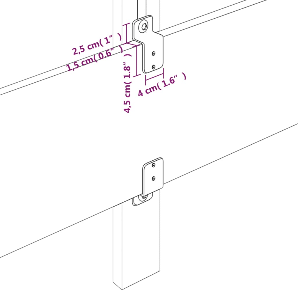 vidaXL Bettgestell mit Kopfteil Rosa 100x200 cm Samt