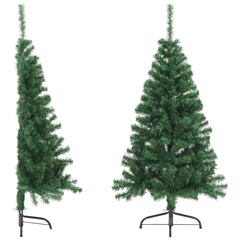 vidaXL Künstlicher Halb-Weihnachtsbaum mit Ständer Grün 120 cm PVC