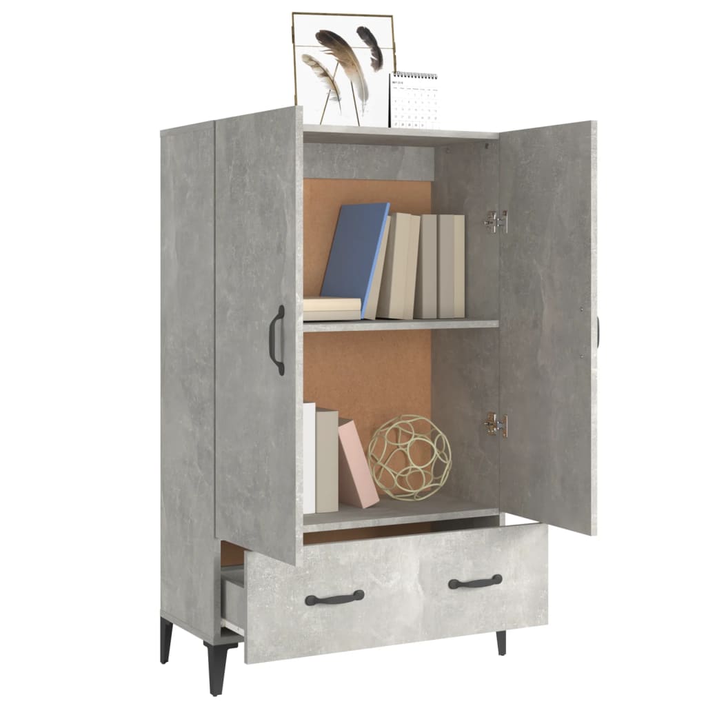 vidaXL Highboard Betongrau 70x31x115 cm Holzwerkstoff