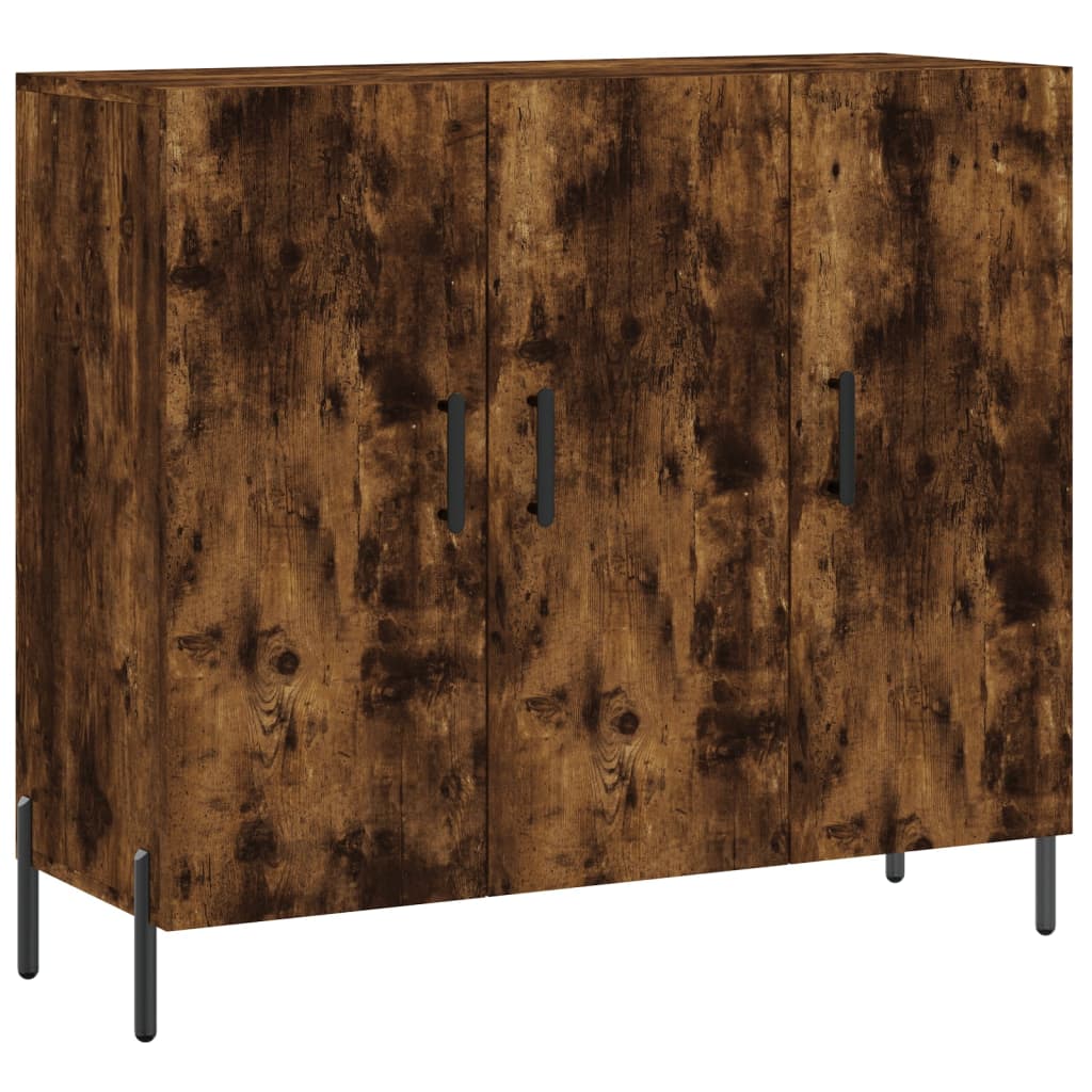 vidaXL Sideboard Räuchereiche 90x34x80 cm Holzwerkstoff