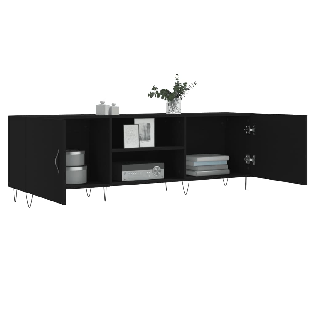 vidaXL TV-Schrank Schwarz 150x30x50 cm Holzwerkstoff