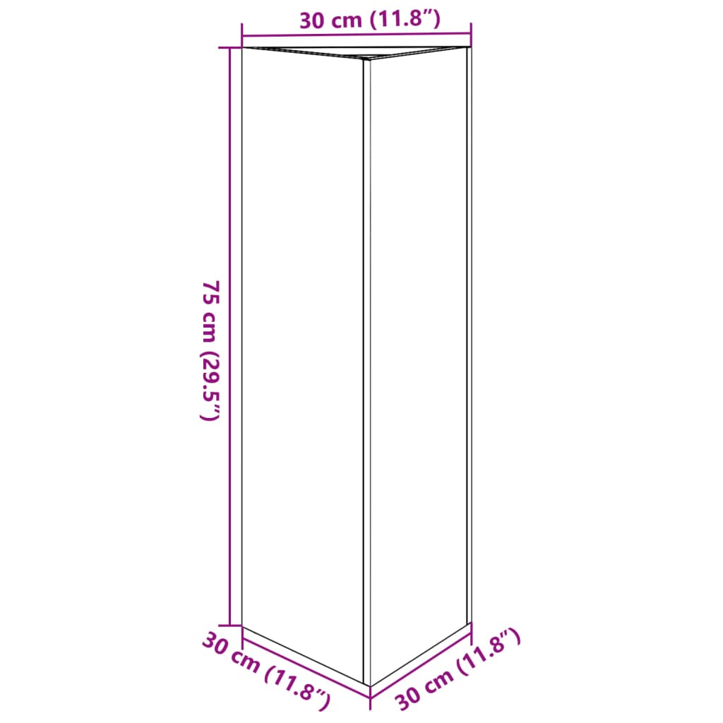 vidaXL Pflanzkübel Dreieckig 30x26x75 cm Verzinkter Stahl