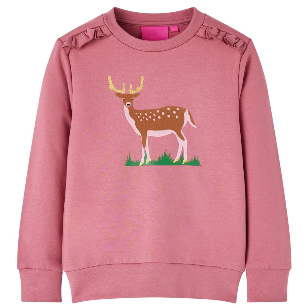 Kinder-Sweatshirt Himbeerrosa 104