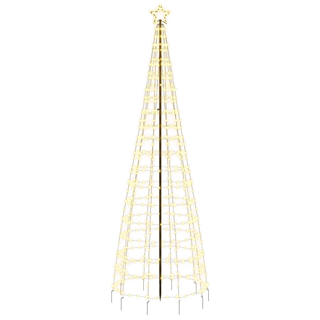 vidaXL LED-Weihnachtsbaum mit Erdspießen 570 LEDs Warmweiß 300 cm