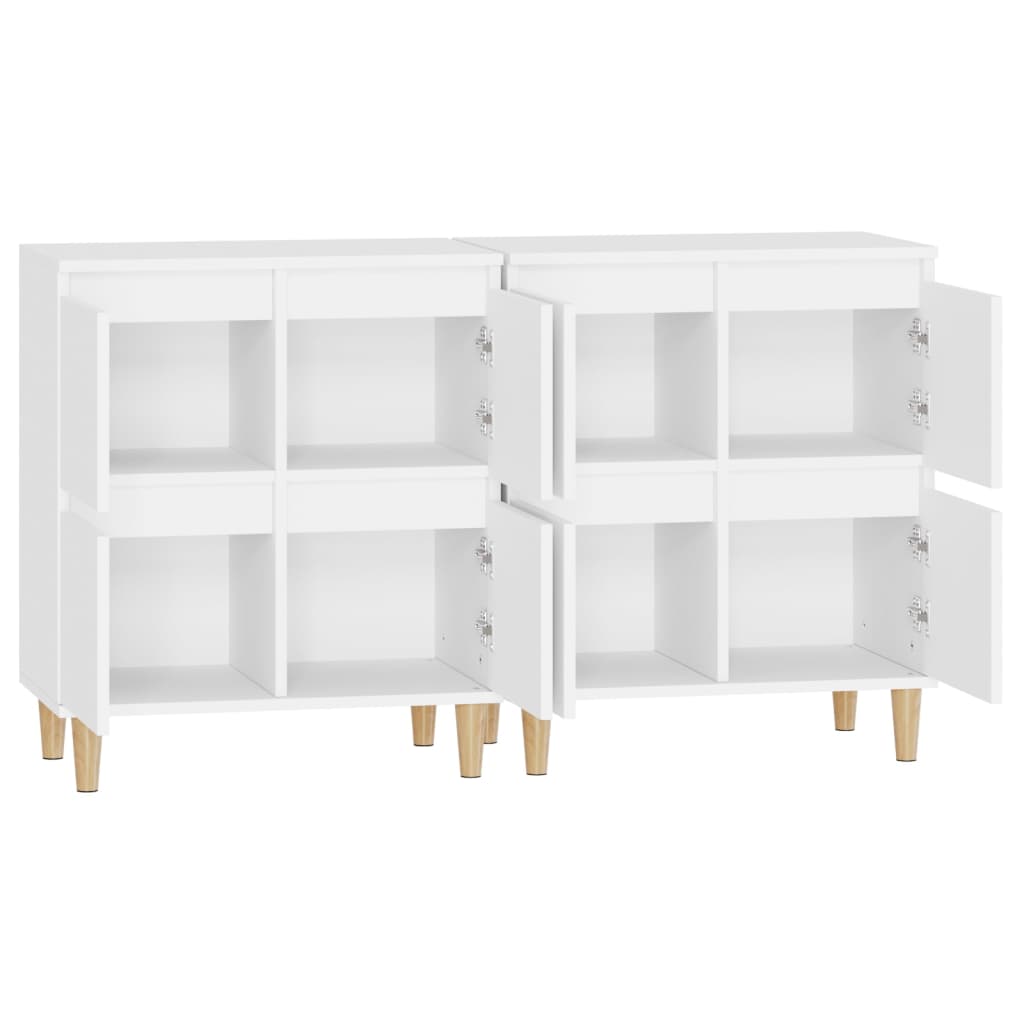 vidaXL Sideboards 2 Stk. Weiß 60x35x70 cm Holzwerkstoff