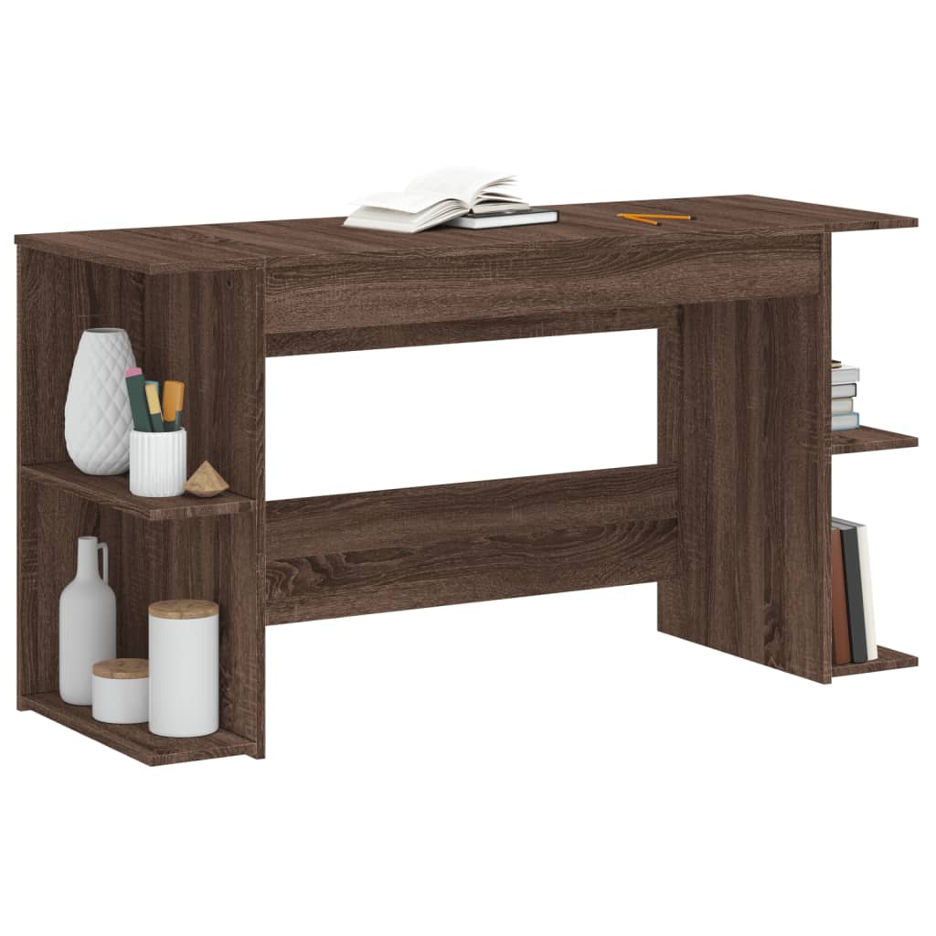 vidaXL Schreibtisch Braun Eichen-Optik 140x50x75 cm Holzwerkstoff