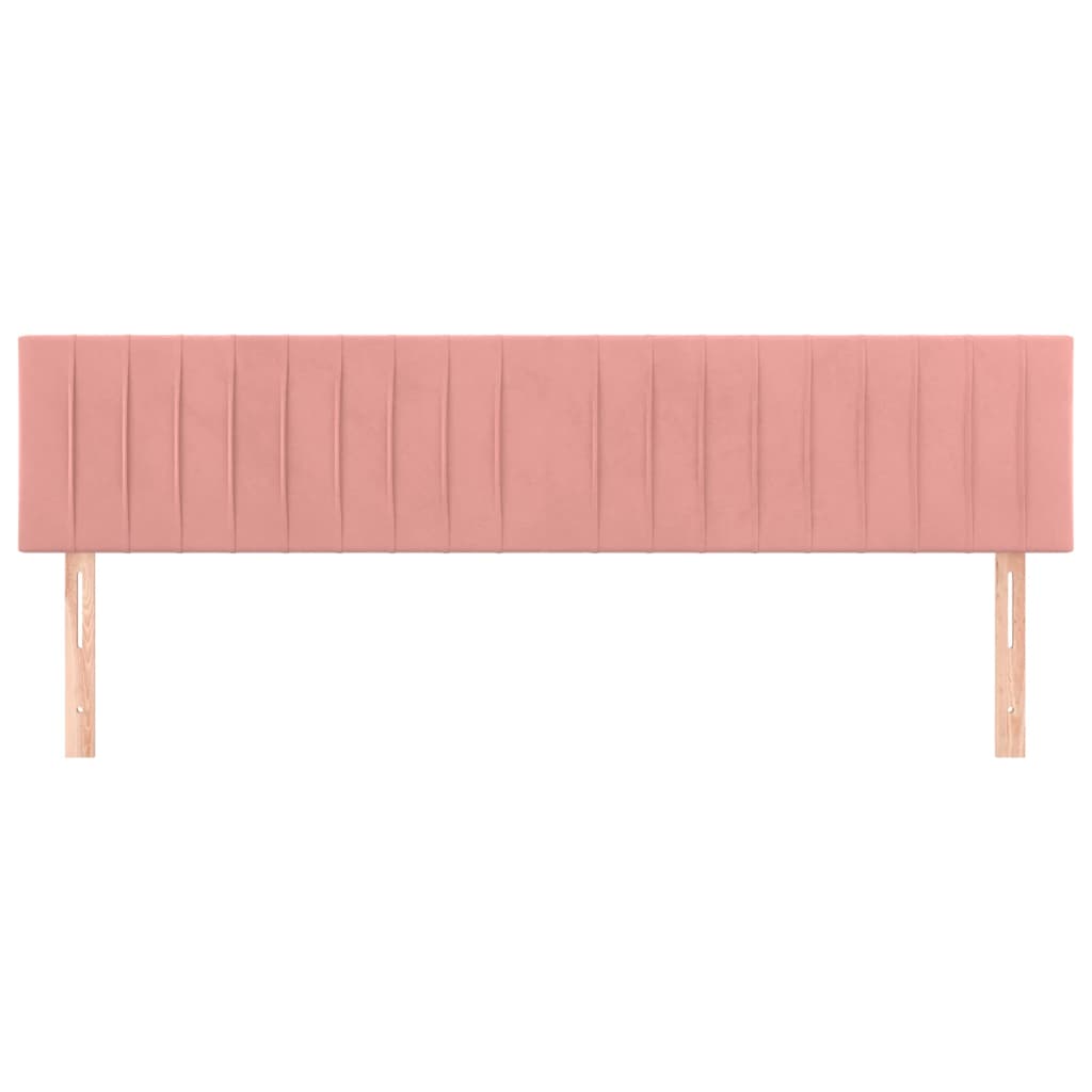 vidaXL Kopfteile 2 Stk. Rosa 100x5x78/88 cm Samt