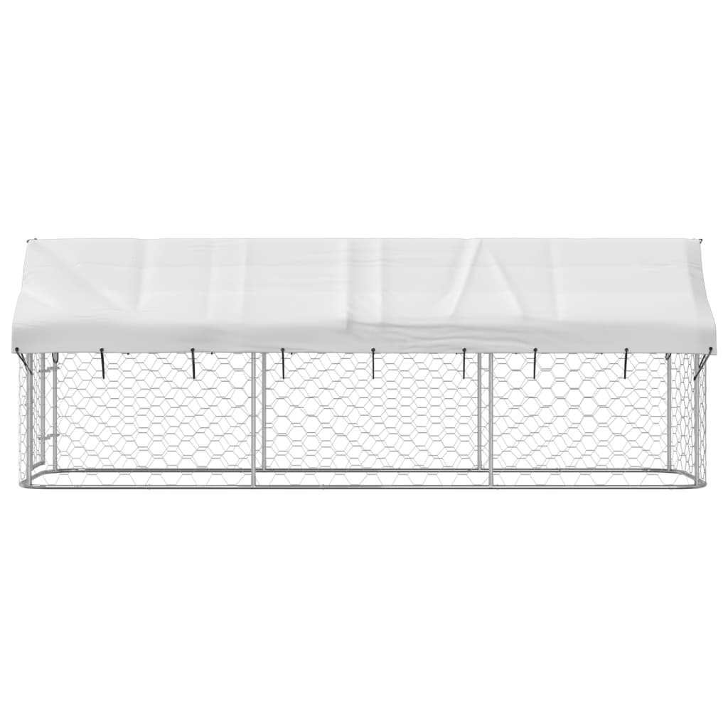 vidaXL Outdoor-Hundezwinger mit Dach 400x100x150 cm