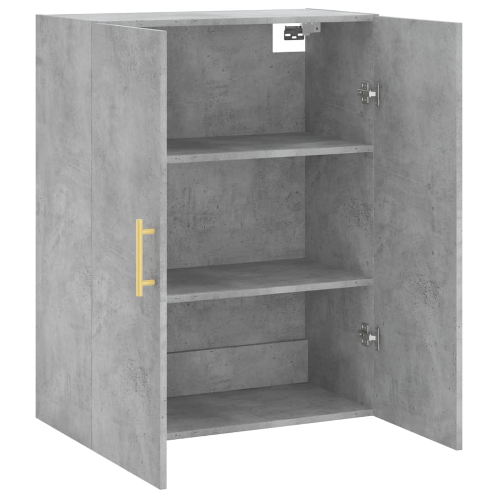 vidaXL Wandschrank Betongrau 69,5x34x90 cm