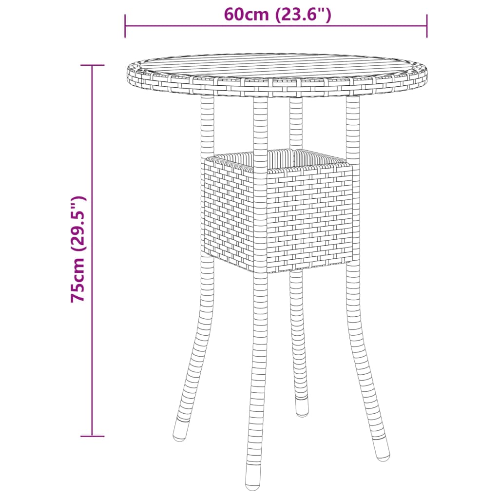 vidaXL 5-tlg. Garten-Lounge-Set Poly Rattan Grau