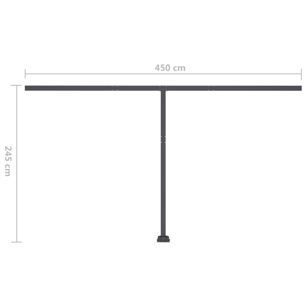 vidaXL Automatische Markise mit LED & Windsensor 450x300 Orange/Braun