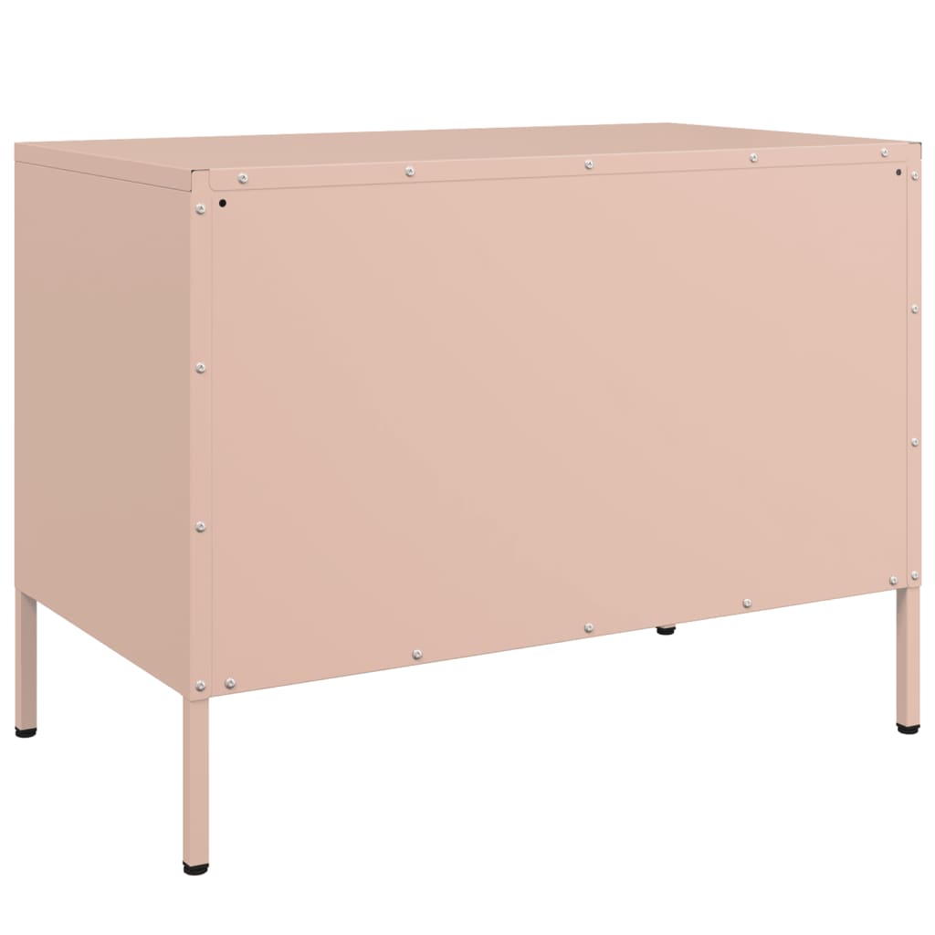 vidaXL TV-Schrank Rosa 68x39x50,5 cm Stahl