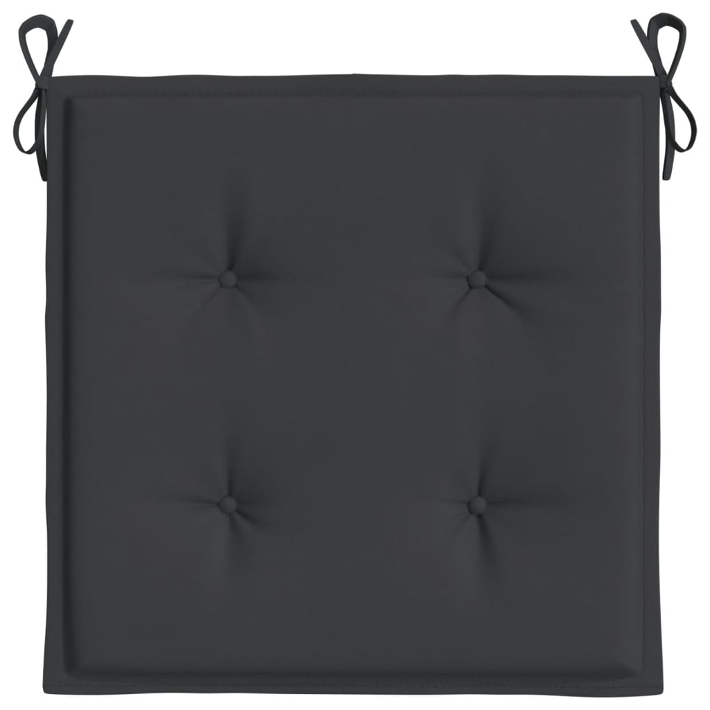 vidaXL Gartenstuhl-Kissen 6 Stk. Schwarz 40x40x3 cm Oxford-Gewebe