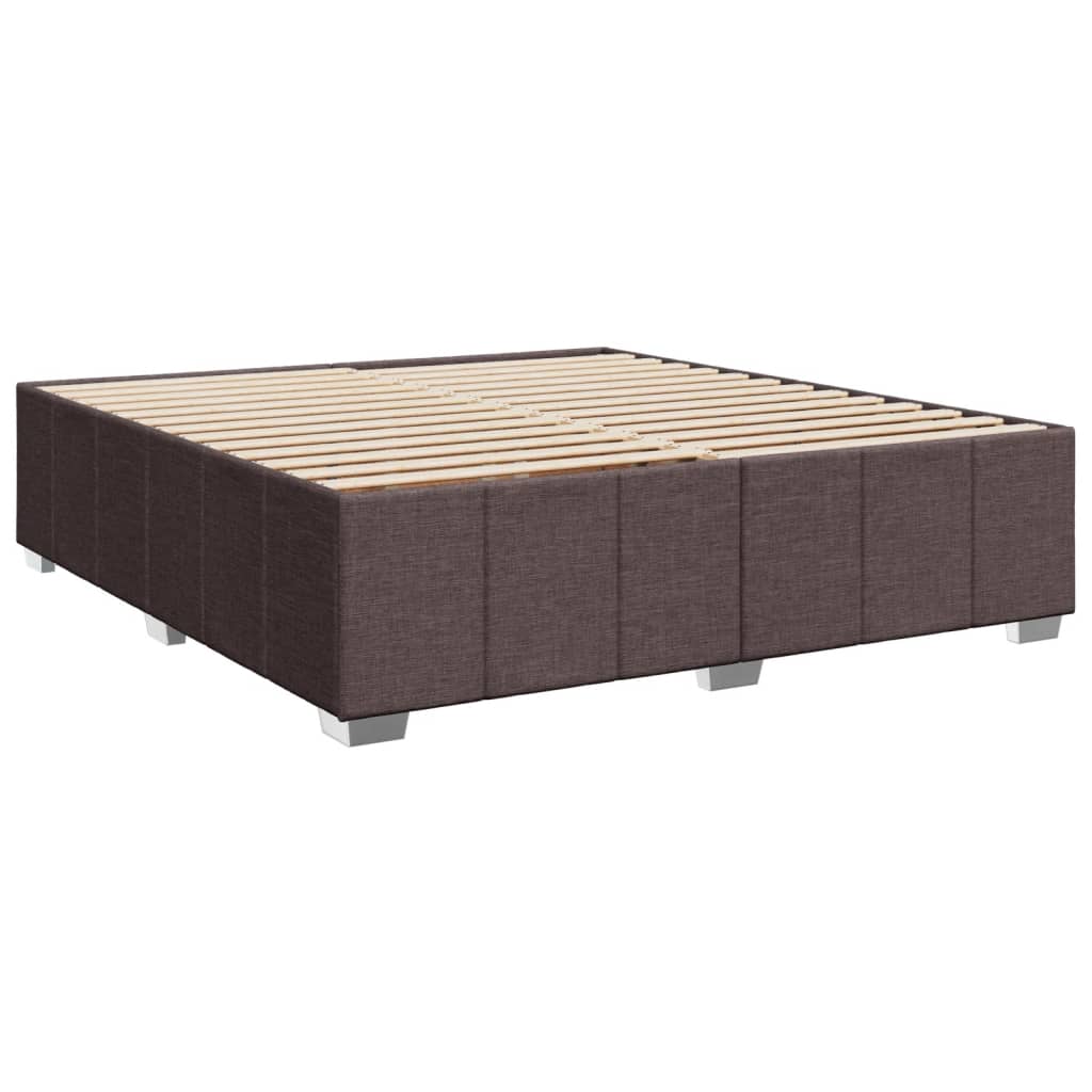 vidaXL Boxspringbett mit Matratze Dunkelbraun 200x200 cm Stoff