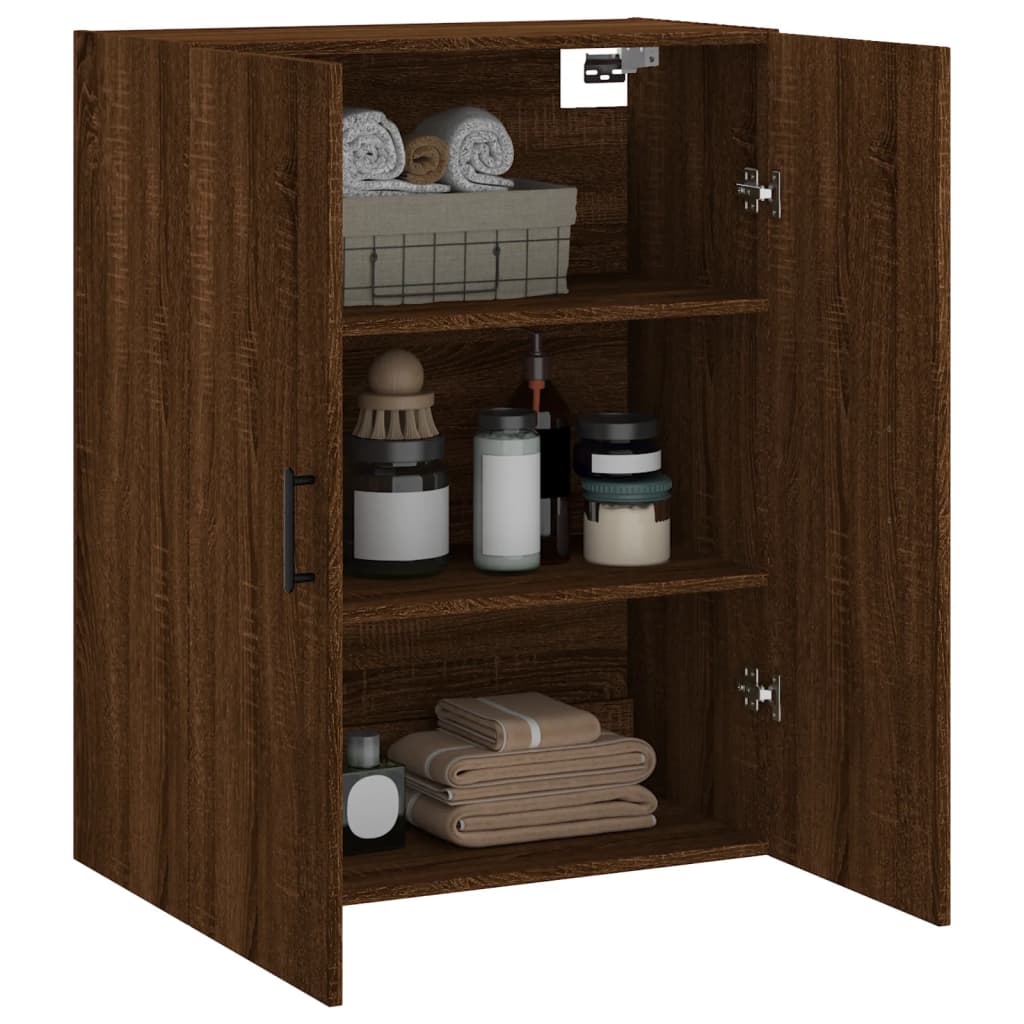 vidaXL Wandschrank Braun Eichen-Optik 69,5x34x90 cm