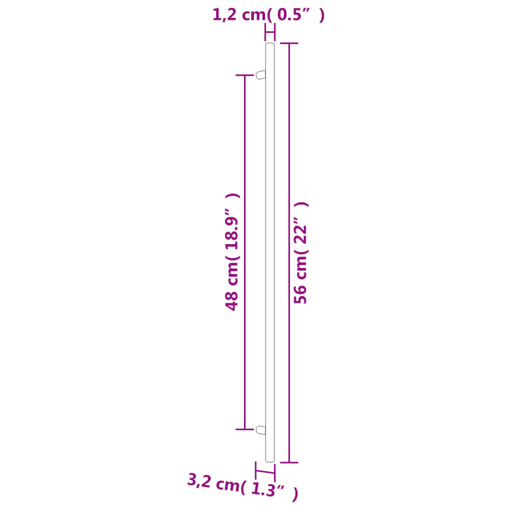 vidaXL Möbelgriffe 20 Stk. Bronzen 480 mm Edelstahl