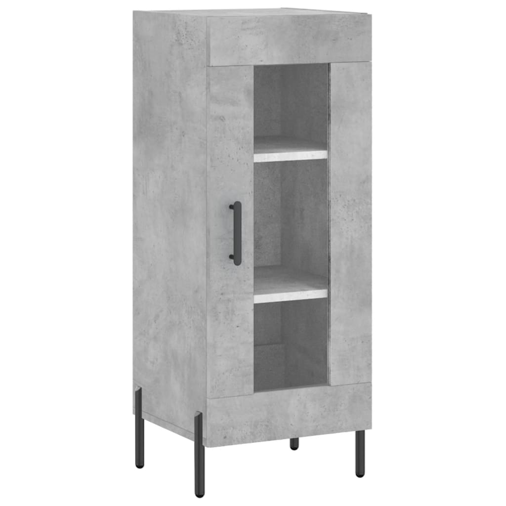 vidaXL Highboard Betongrau 34,5x34x180 cm Holzwerkstoff