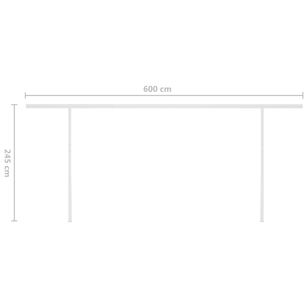 vidaXL Automatische Markise mit LED & Windsensor 6x3 m Blau und Weiß