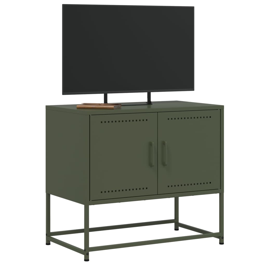 vidaXL TV-Schrank Olivgrün 68,5x39x60,5 cm Stahl