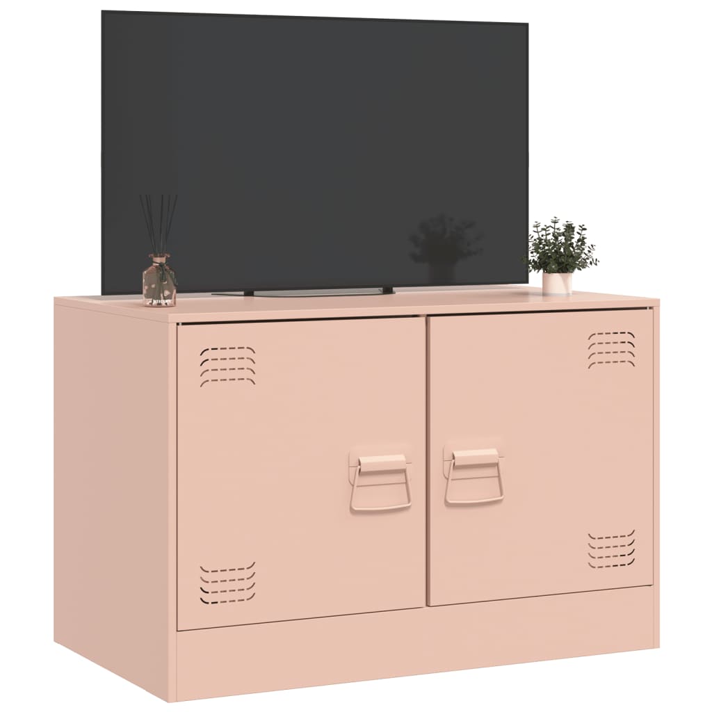 vidaXL TV-Schrank Rosa 67x39x44 cm Stahl