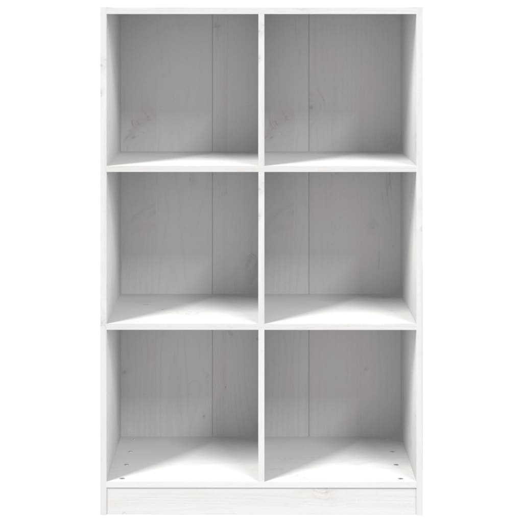 vidaXL Bücherregal Weiß 70x33x110 cm Massivholz Kiefer