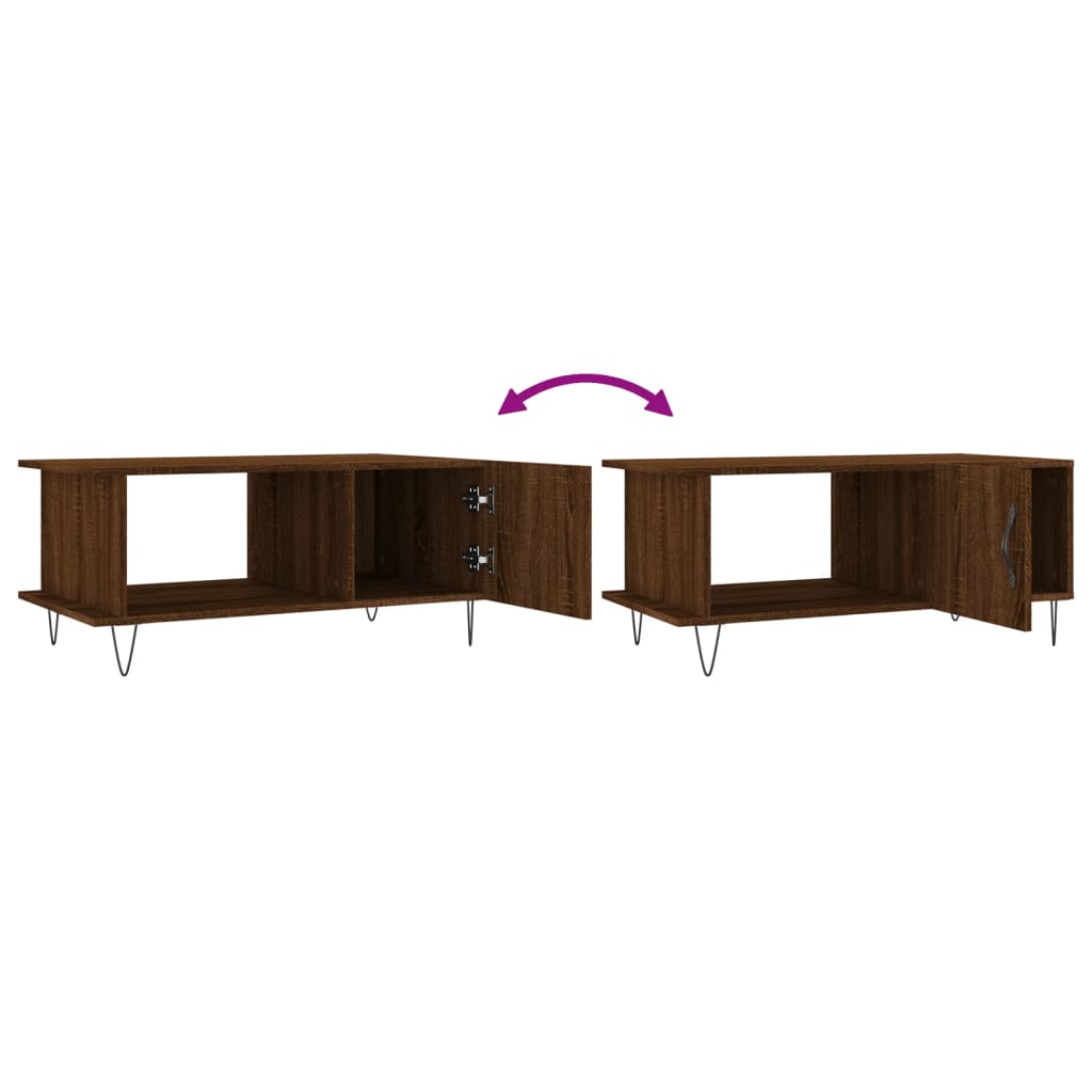 vidaXL Couchtisch Braun Eichen-Optik 90x50x40 cm Holzwerkstoff