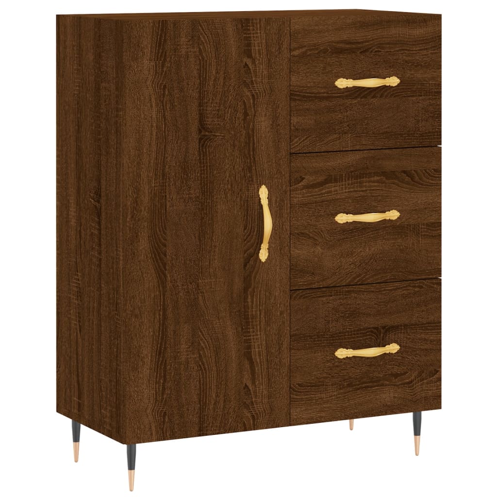 vidaXL Highboard Braun Eichen-Optik 69,5x34x180 cm Holzwerkstoff