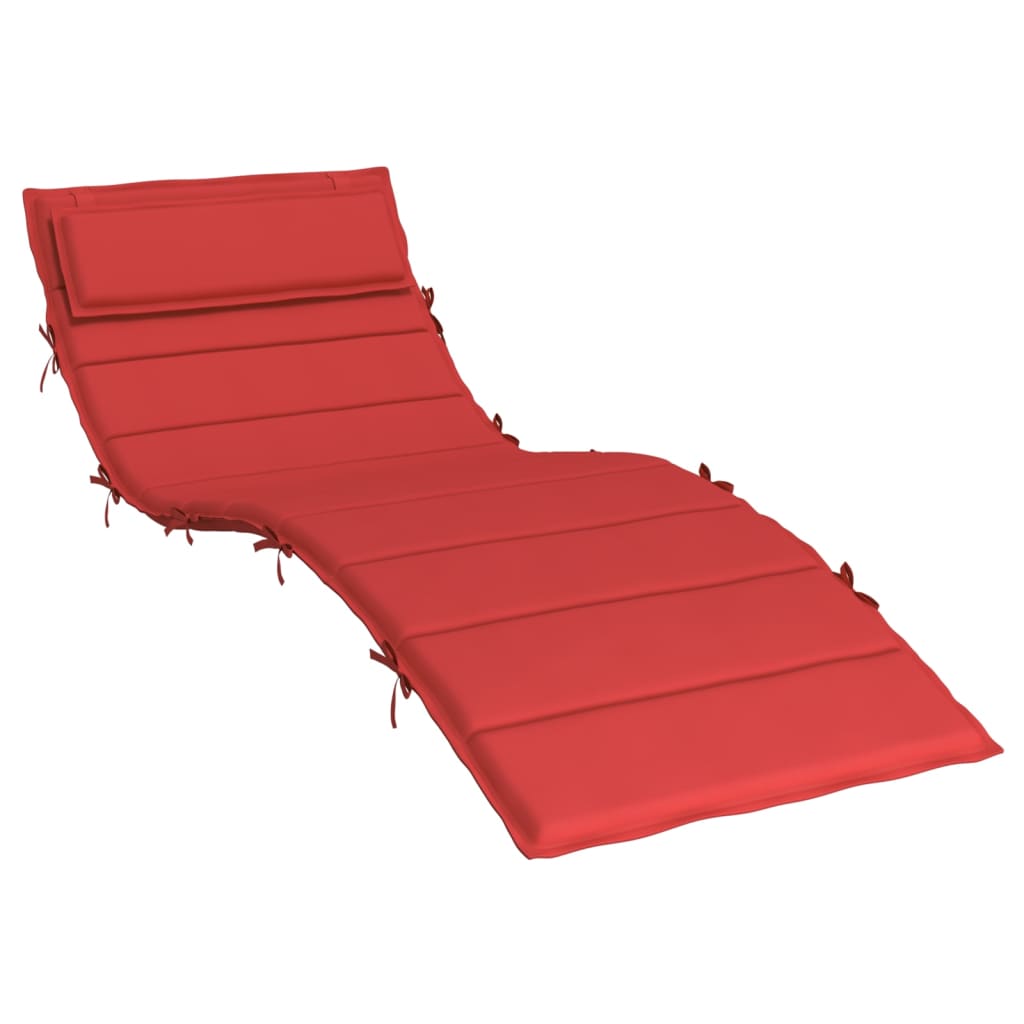 vidaXL Sonnenliegen-Auflage Rot 180x60x3 cm Oxford-Gewebe