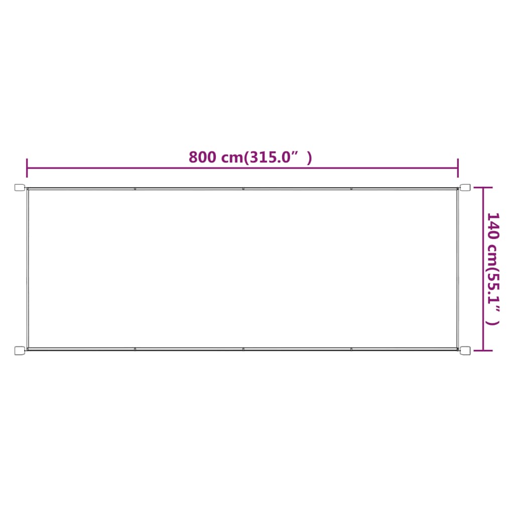 vidaXL Senkrechtmarkise Terrakotta 140x800 cm Oxford-Gewebe