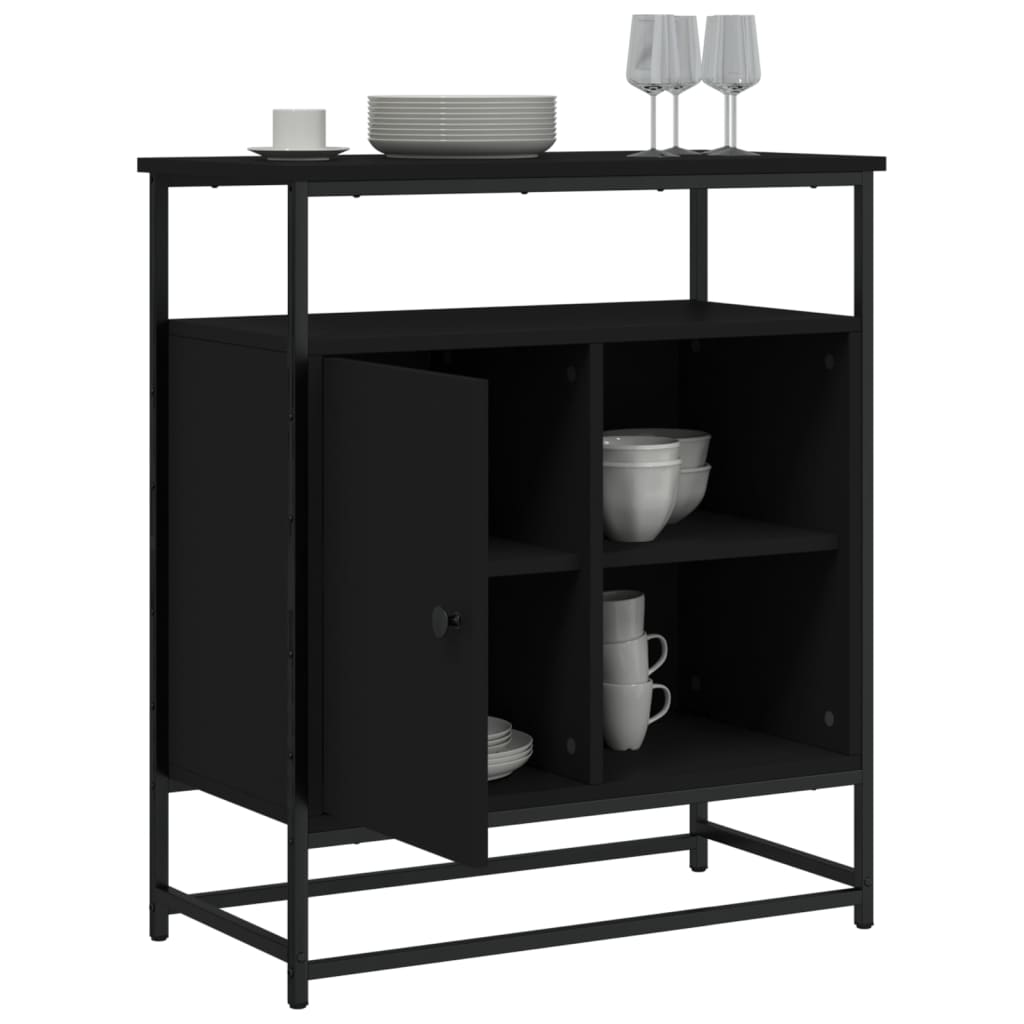 vidaXL Sideboard Schwarz 69x35x80 cm Holzwerkstoff