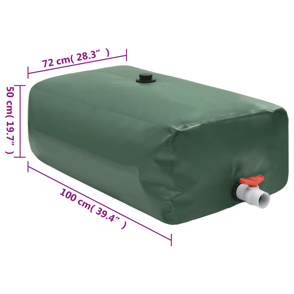 vidaXL Wassertank mit Wasserhahn Faltbar 360 L PVC