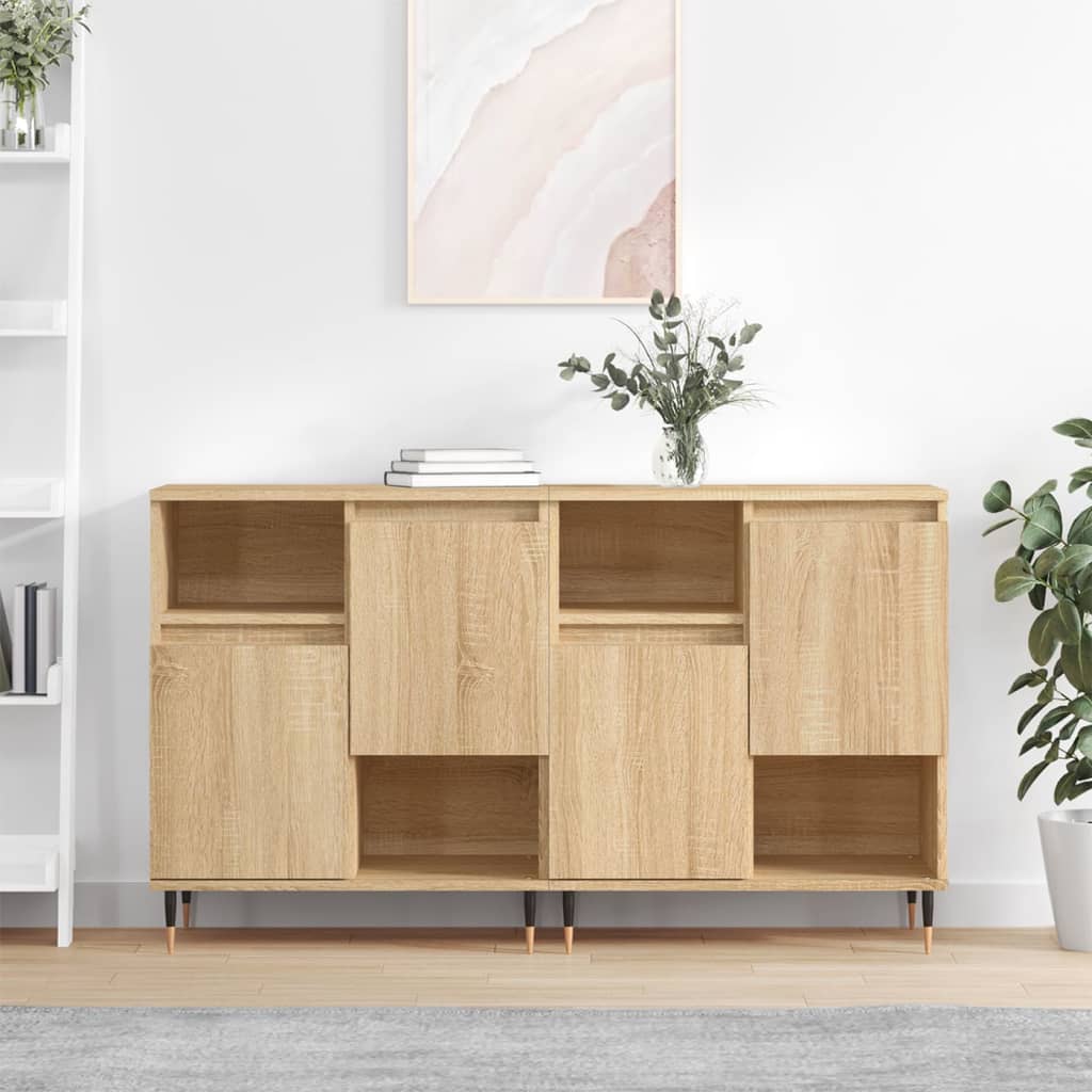 vidaXL Sideboards 2 Stk. Sonoma-Eiche Holzwerkstoff