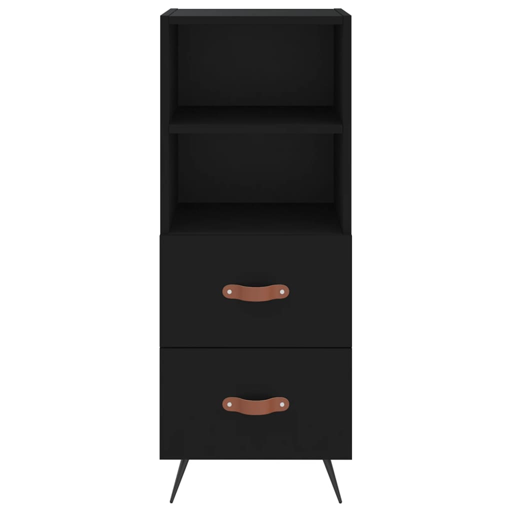 vidaXL Highboard Schwarz 34,5x34x180 cm Holzwerkstoff